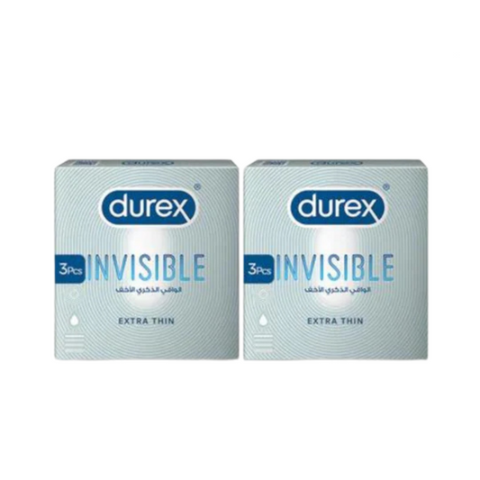 Bundle - Pack of 2 - Durex Condom Invisible 3'S.