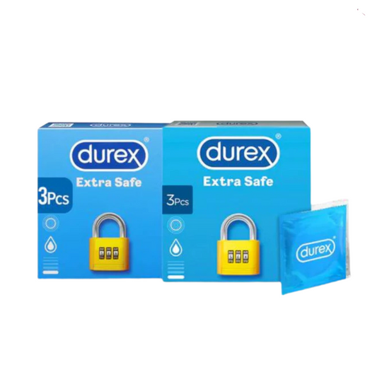 Bundle - Pack of 2 - Durex Extra Safe 3's Condoms.