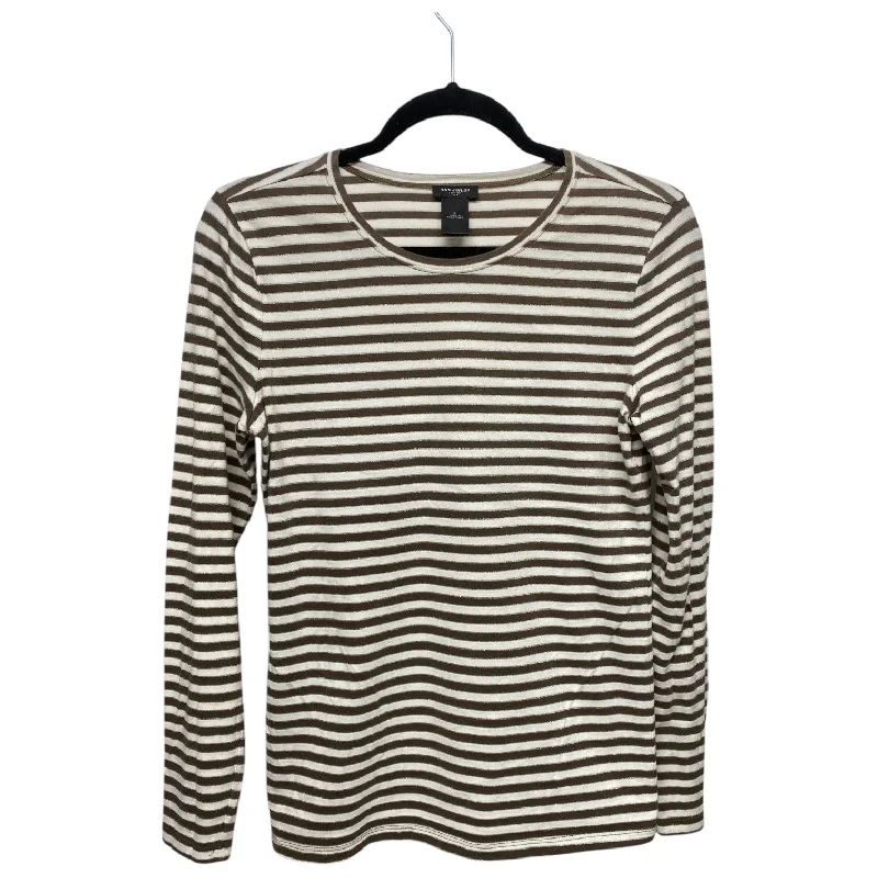 Top Long Sleeve By Ann Taylor In Striped Pattern, Size: S