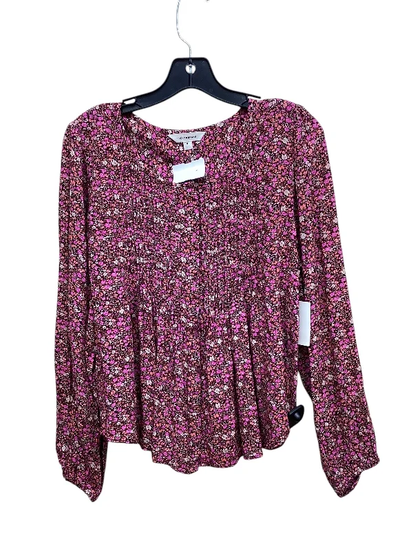 Top Long Sleeve By Lucky Brand In Floral Print, Size: M