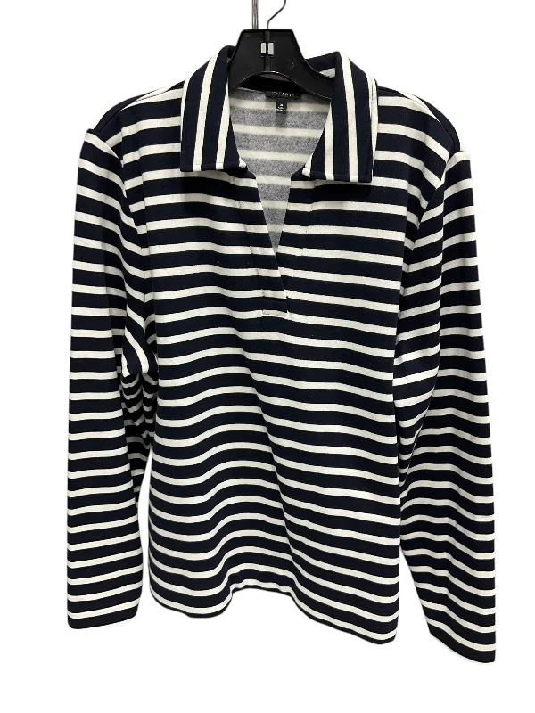 Top Long Sleeve By Talbots In Striped Pattern, Size: Xl