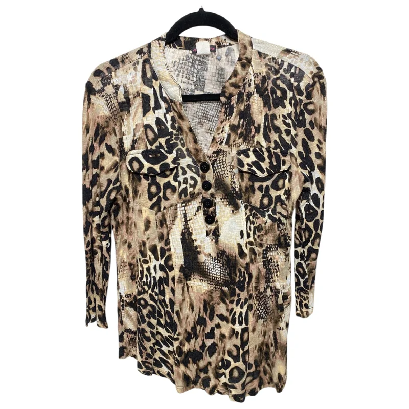 Top Long Sleeve By Cocomo In Animal Print, Size: S