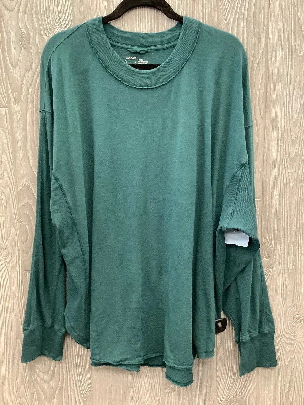 Top Long Sleeve By Aerie In Green, Size: Xl