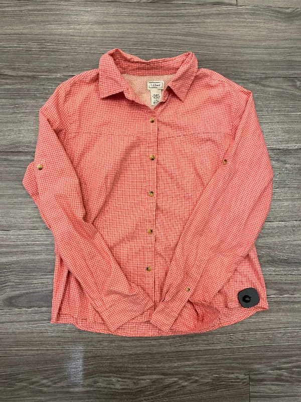 Top Long Sleeve By L.l. Bean In Coral, Size: L