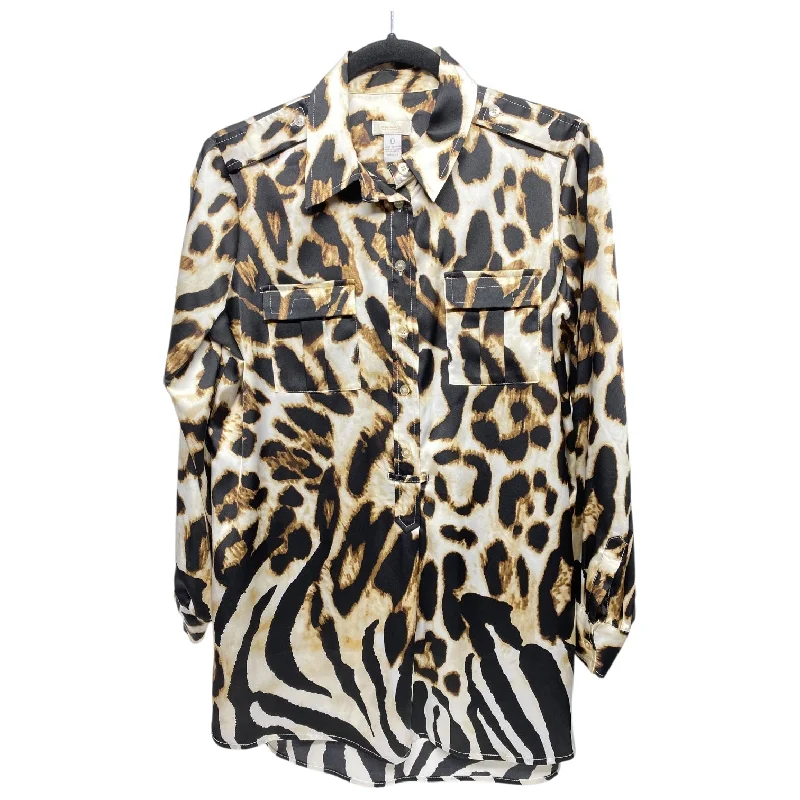 Top Long Sleeve By Chicos In Animal Print, Size: S