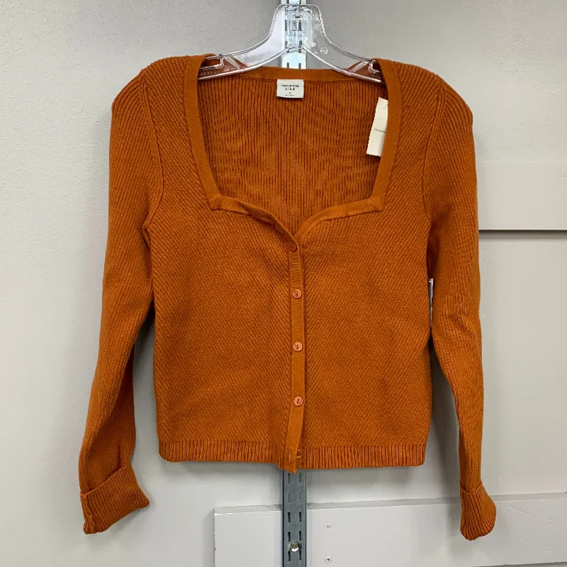 Top Long Sleeve By Abercrombie And Fitch In Orange, Size: M