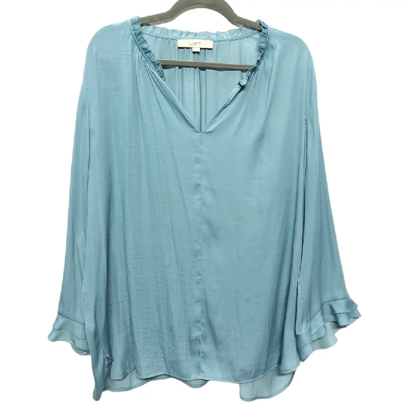 Top 3/4 Sleeve By Loft In Blue, Size: Xl