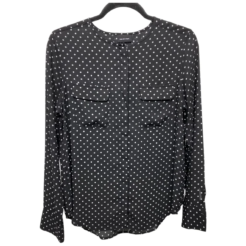 Top Long Sleeve By Who What Wear In Polkadot Pattern, Size: S