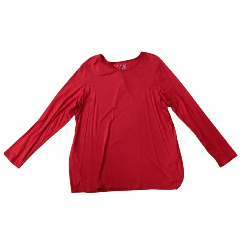 Top Long Sleeve By Chicos In Red, Size: Xl