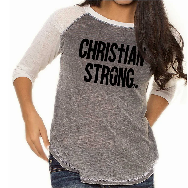 Christian Strong Baseball Raglan T