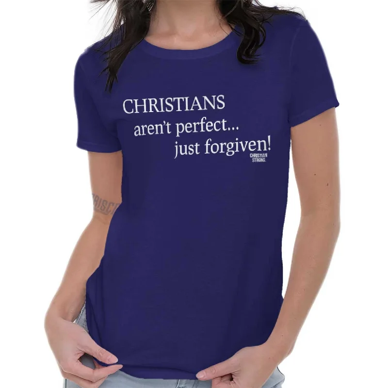 Christian Strong - Christians Are Forgiven Printed Missy Fit T-Shirt