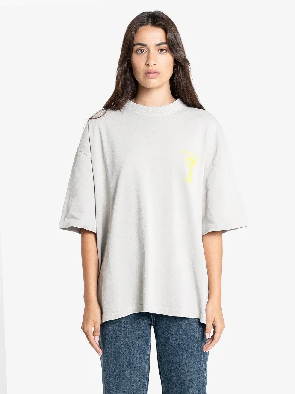 Earths Services Oversized Tee - Oyster Grey