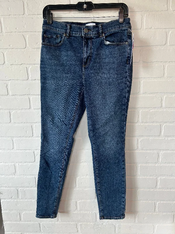 Jeans Skinny By Loft In Blue Denim, Size: 4