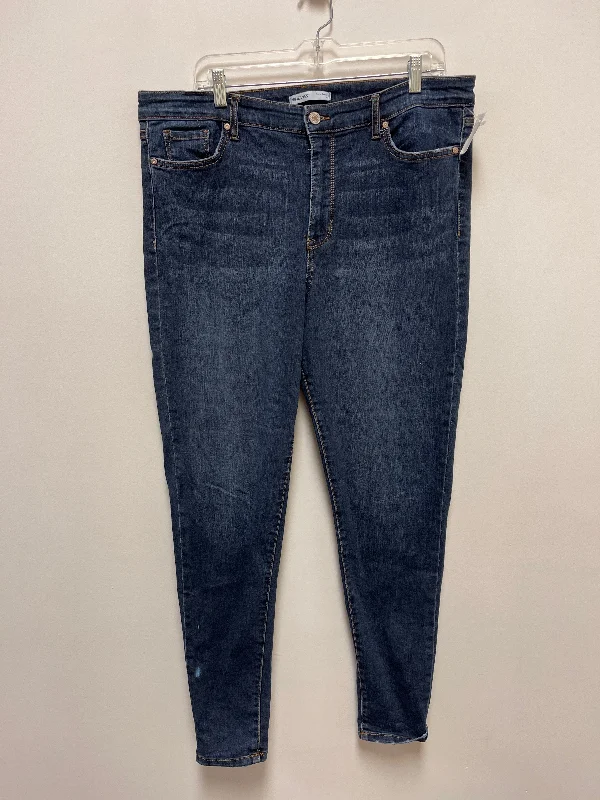 Jeans Skinny By Nine West In Blue Denim, Size: 16