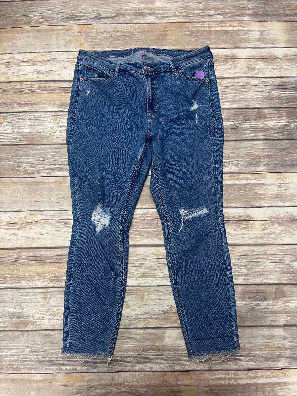 Jeans Skinny By Old Navy In Blue Denim, Size: 16