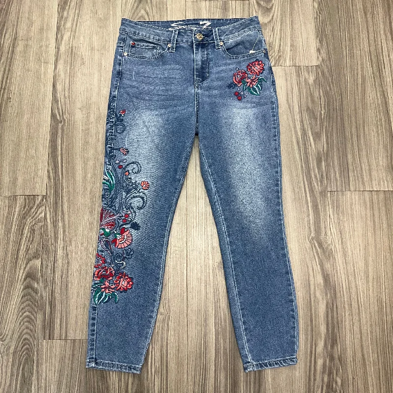 Jeans Skinny By Seven 7 In Blue, Size: 8