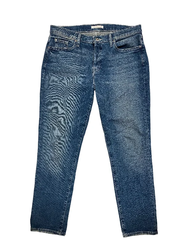 Jeans Straight By 7 For All Mankind In Blue Denim, Size: 10