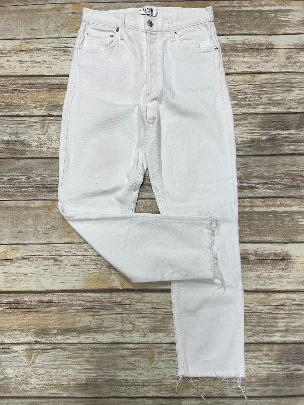 Jeans Straight By Agolde In White, Size: 4