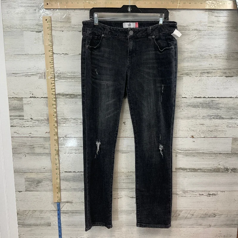 Jeans Straight By Cabi In Black Denim, Size: 10