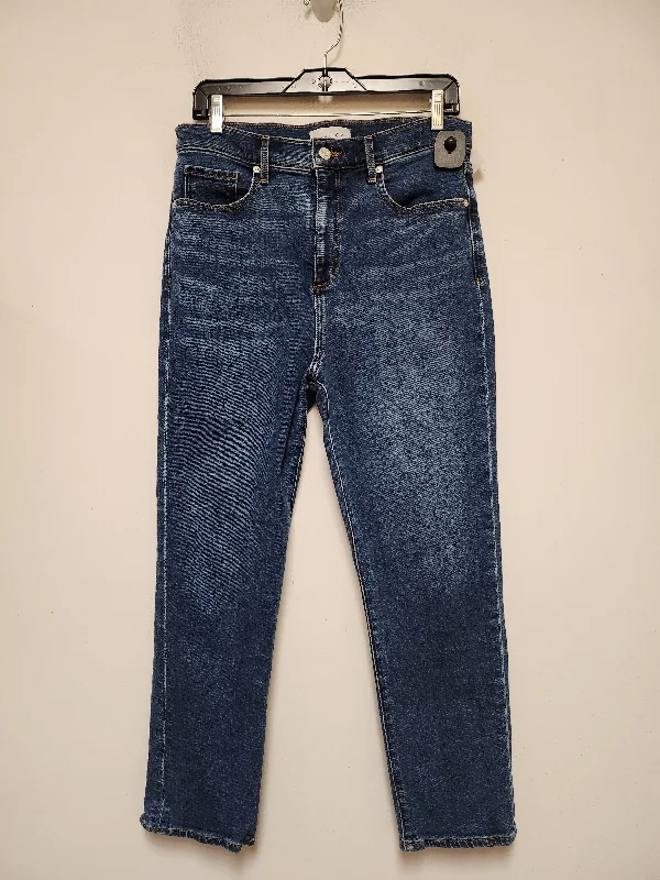 Jeans Straight By Loft In Blue Denim, Size: 10