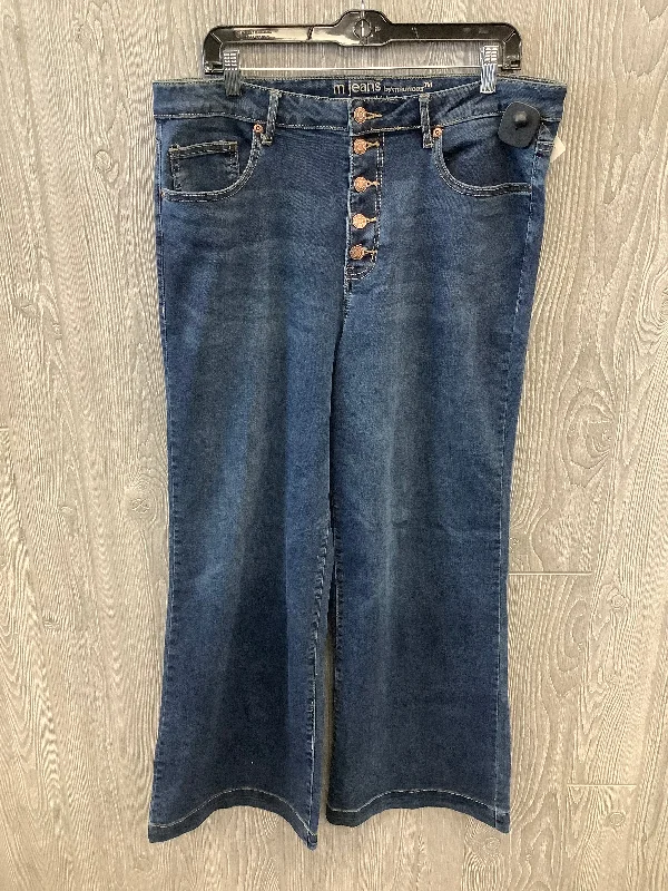 Jeans Wide Leg By Maurices In Blue Denim, Size: 16