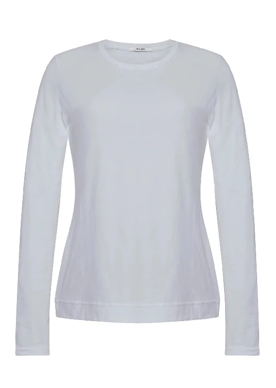 long sleeve crewneck t-shirt in pima cotton