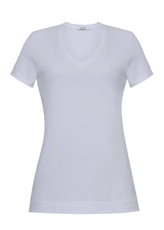 SHORT SLEEVE V-NECK T-SHIRT IN PIMA COTTON