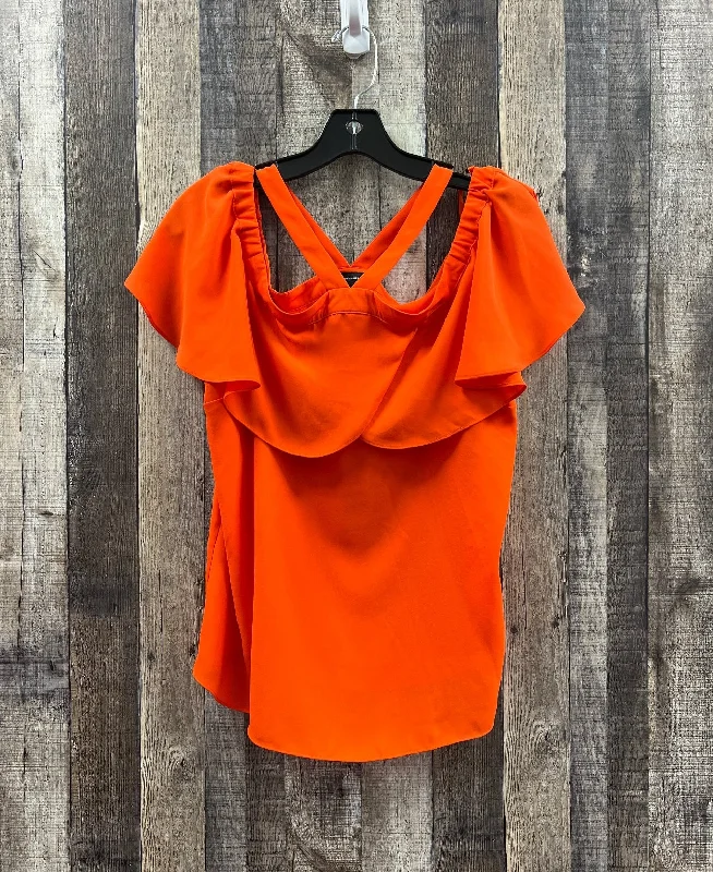 Top Short Sleeve By International Concepts In Orange, Size: M