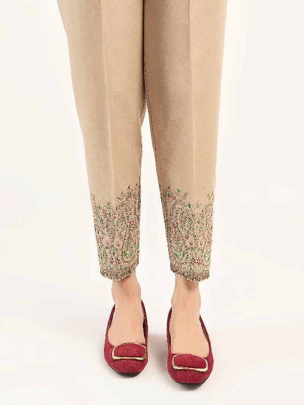 Embroidered Winter Cotton Trouser