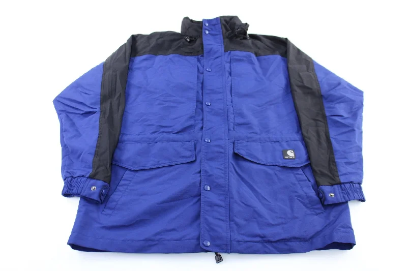 Carhartt Logo Patch Black & Blue Zip Up Jacket