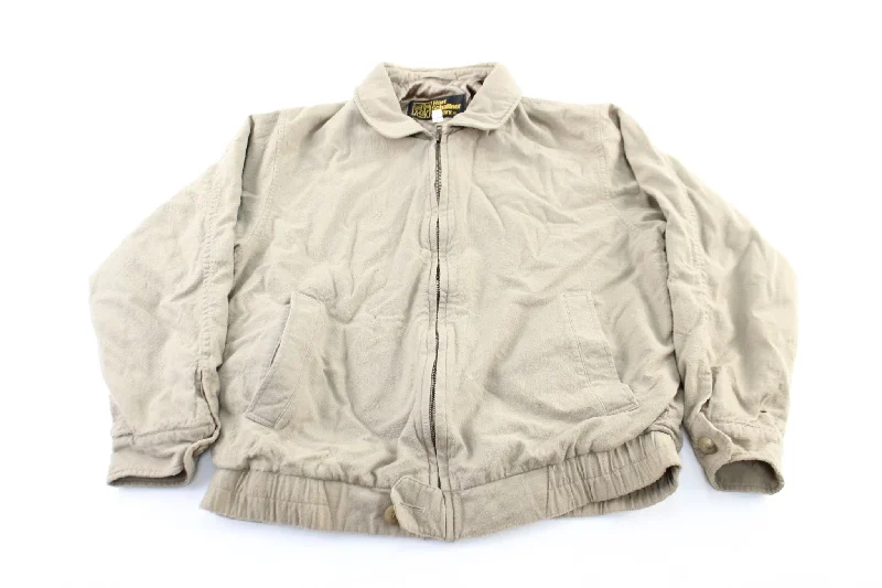 Hart Schaffner & Marx Beige Zip Up Jacket