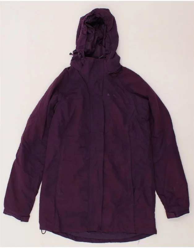 MOUNTAIN WAREHOUSE Womens Hooded Windbreaker Coat UK 8 Small Purple