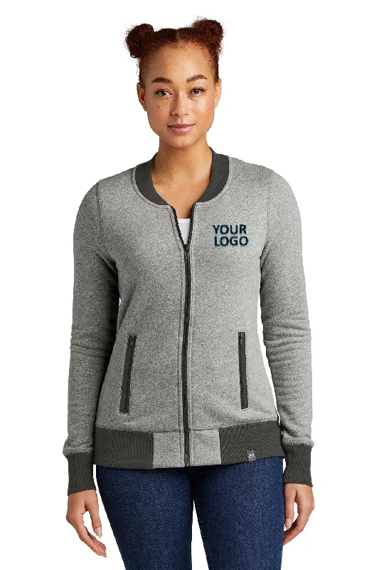 New Era Ladies French Terry Jackets, Light Graphite Twist/ Graphite