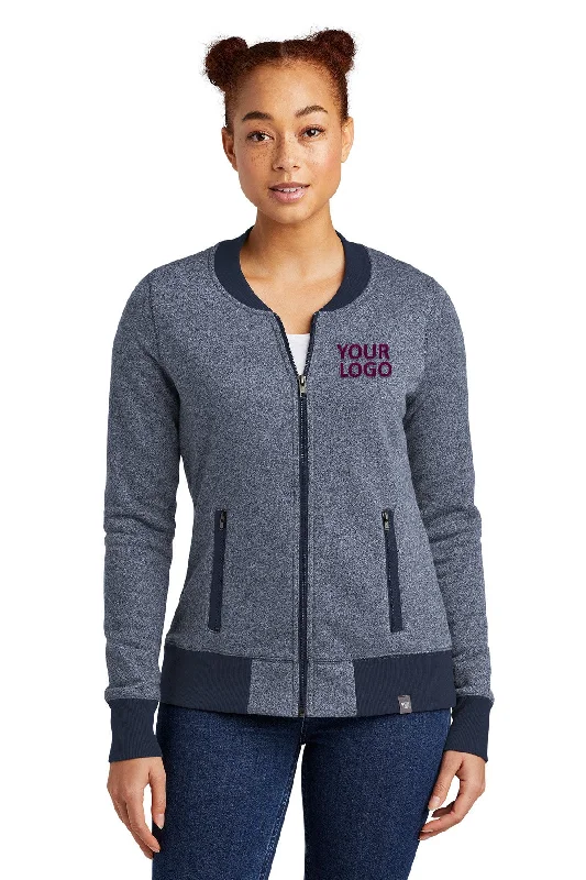 New Era Ladies French Terry Jackets, True Navy Twist/ True Navy