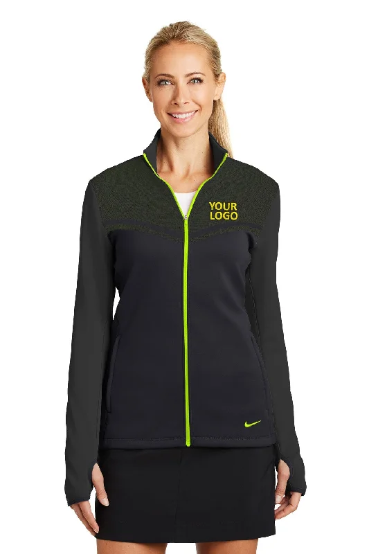 Nike Ladies Therma-FIT Hypervis Custom Jackets, Black/ Volt