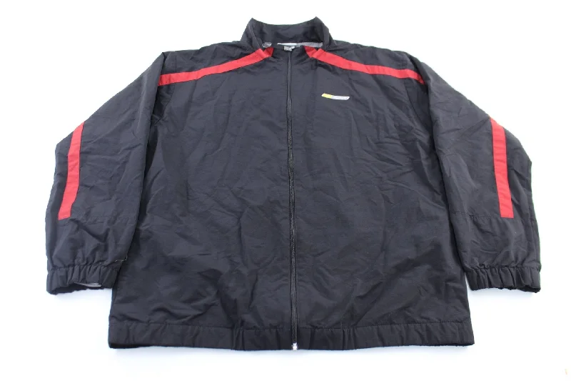 Reebok Embroidered Logo Black & Red Zip Up Jacket