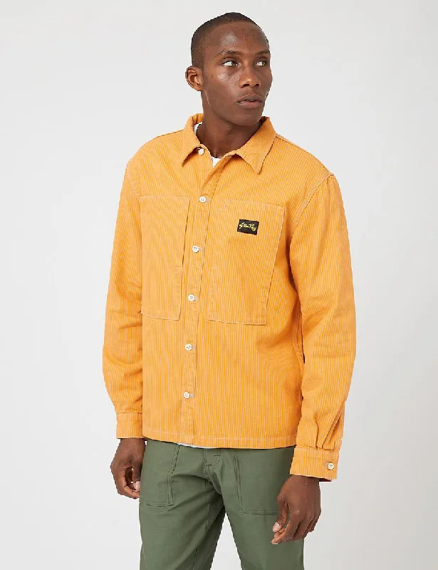 Stan Ray Prison Shirt - Orange/Khaki Hickory