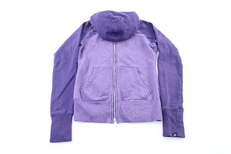 Women's Y2K Nike Embroidered Logo Purple Zip Up Jacket