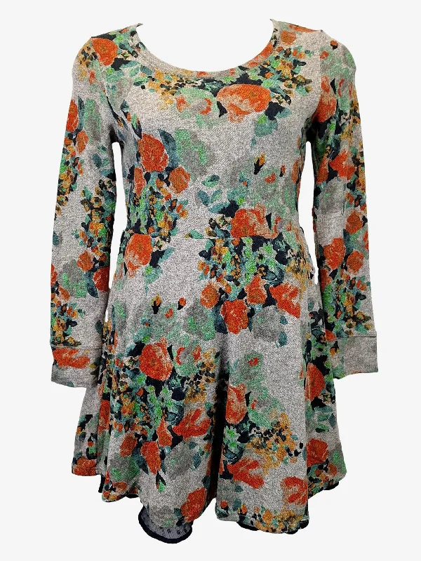 Anthropologie Winter Long Sleeve Swing Mini Dress Size M