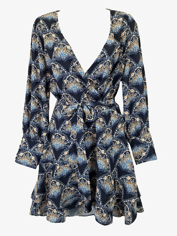 Belle & Bloom Boho Long Sleeve Wrap Mini Dress Size S