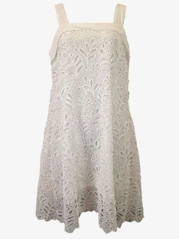 Country Road Delicate Embroidered Summer Midi Dress Size 14