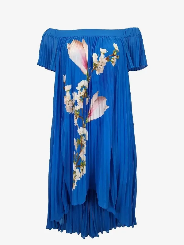 Ted Baker Harmony Pleated Midi Dress Size 12