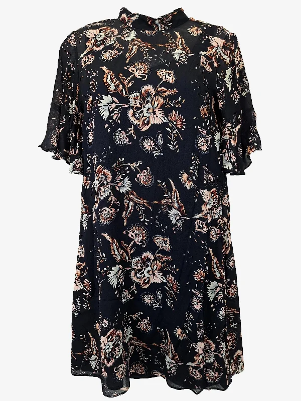 Witchery Effortless High Neck Smock Mini Dress Size 8