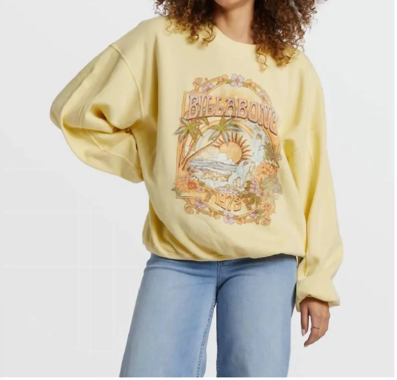 Aloha Kendal Crew Neck Sweatshirt In Cali Rays