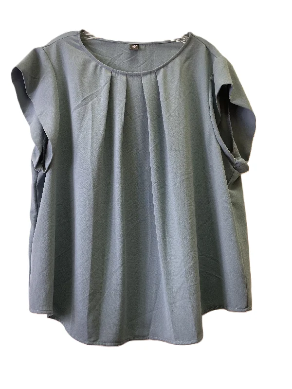 Blouse Long Sleeve By Shein In Green, Size: 3x