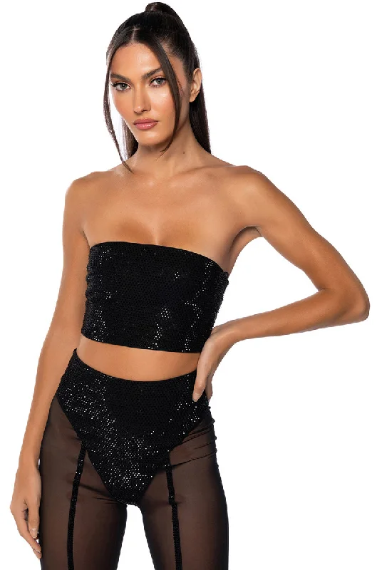 DYNAMITE EMBELLISHED STRAPLESS TOP