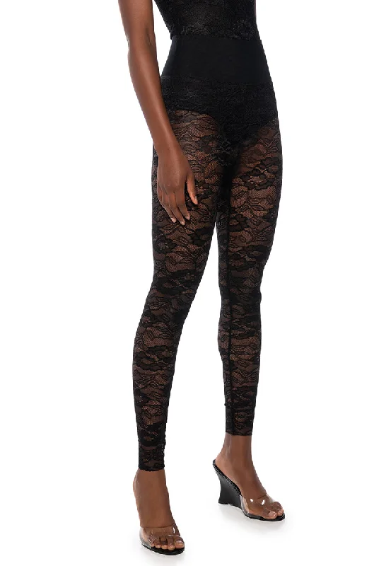 PHOENIX STRETCH LACE LEGGING IN BLACK