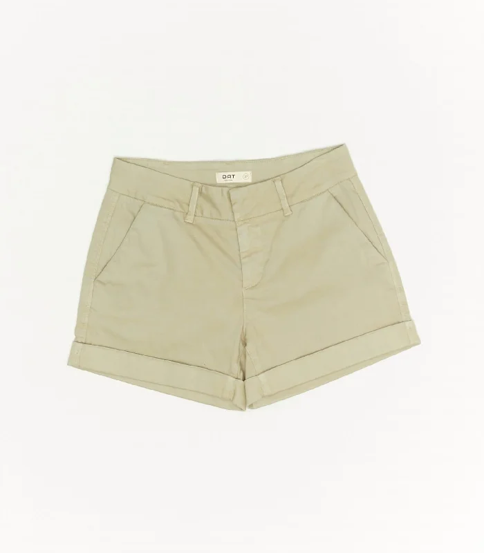 Women's Mid Rise Split Pocket Shorts In Khaki